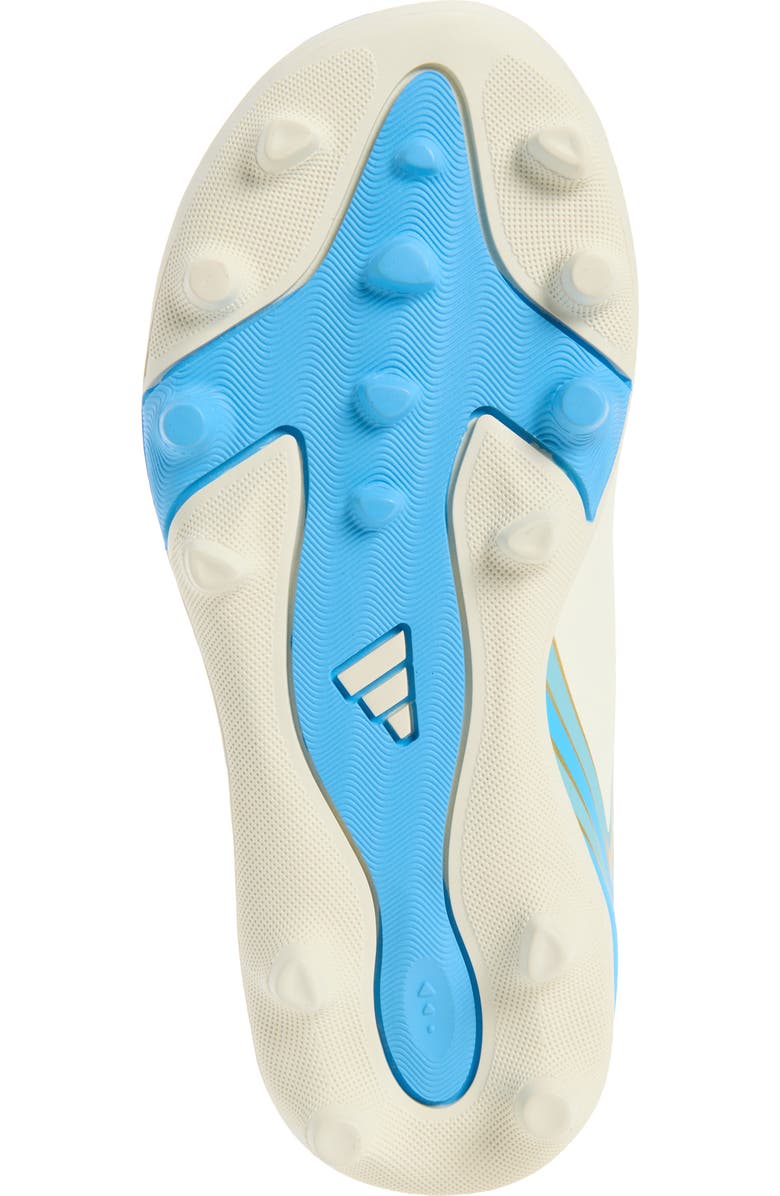 adidas Kids' F50 Messi Club Soccer Cleat, Alternate, color, Ivory/ Semi Blue/ Icey Blue
