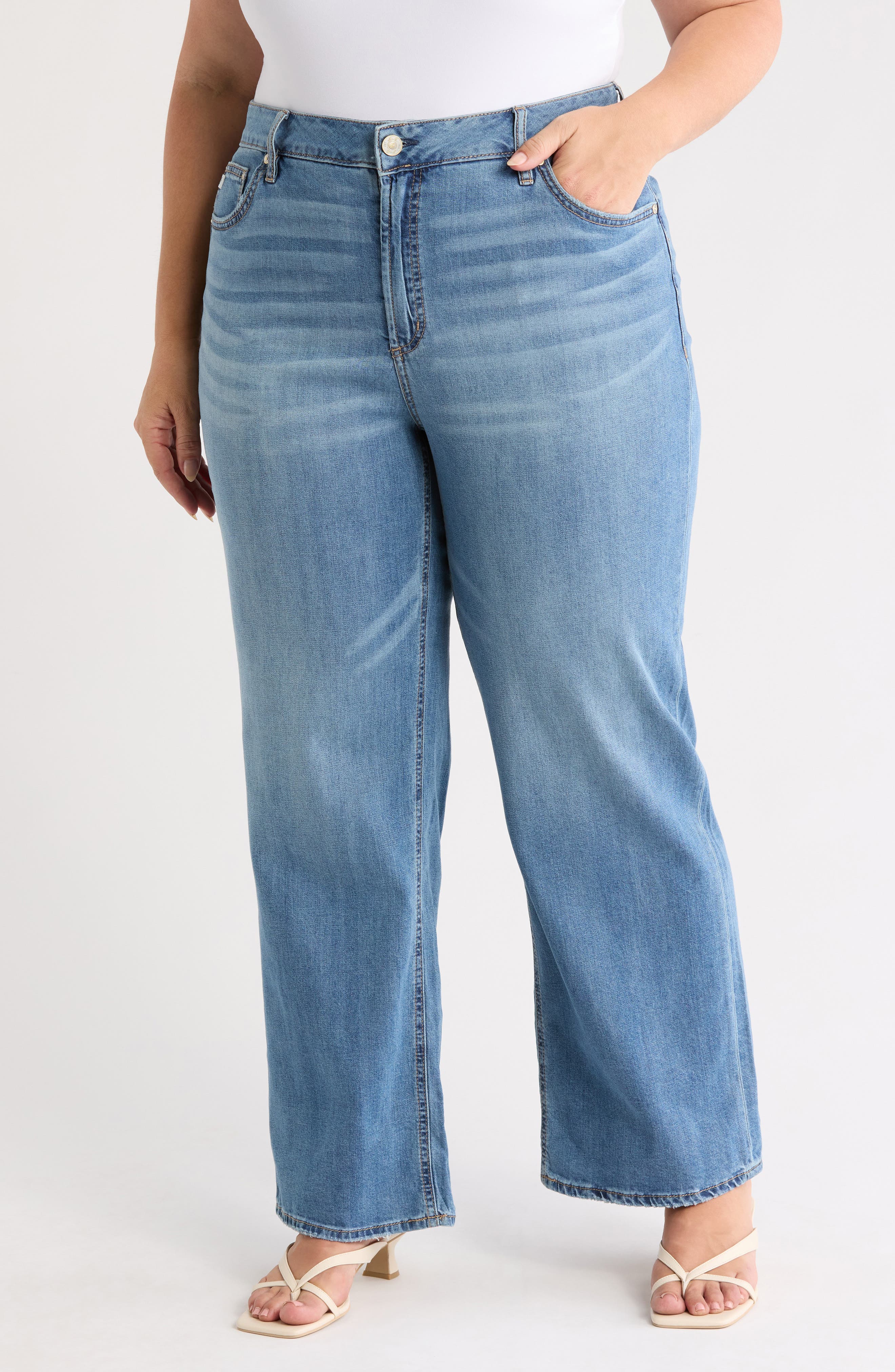 Seven7 Featherweight Wide Leg Jeans