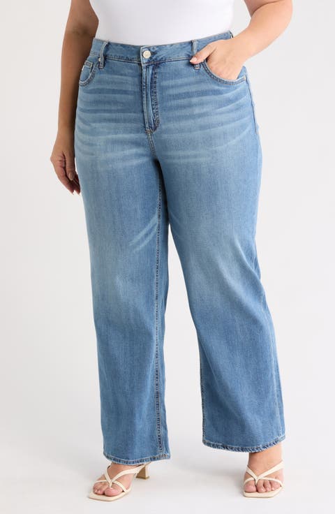 Featherweight Wide Leg Jeans (Vegas) (Plus)