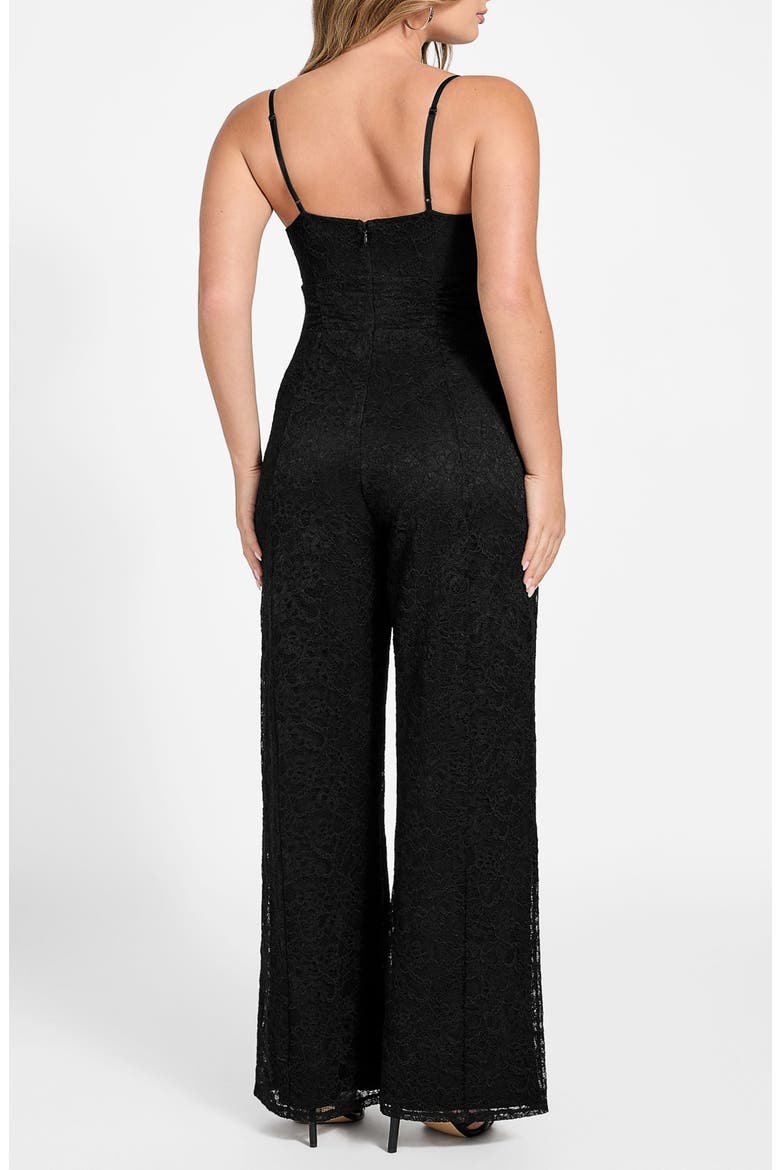 Chloe Lace Wide Leg Jumpsuit, Alternate, color, BLACK-BLACK