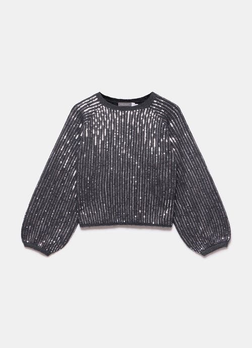 Mint Velvet Sequin Knit Sweater In Black