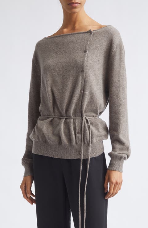 Asymmetrical Cashmere Cardigan