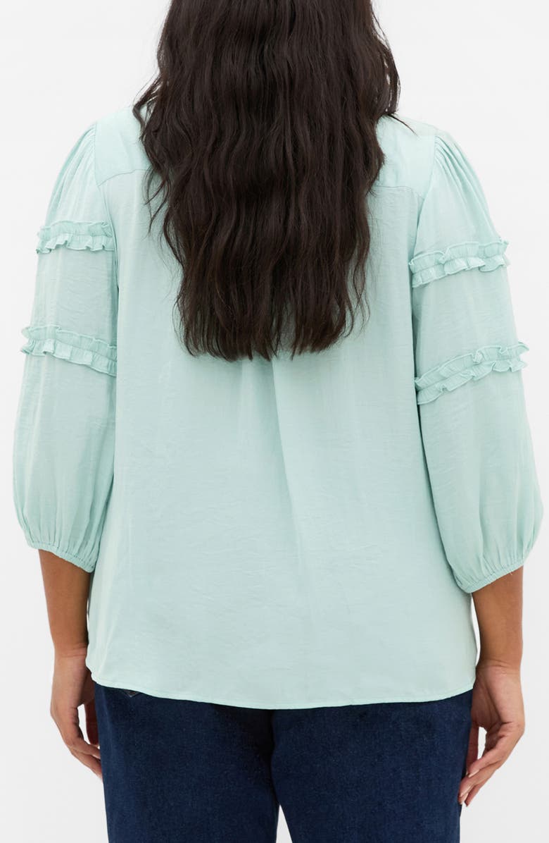 City Chic Drama Queen Ruffle Top, Alternate, color, 
