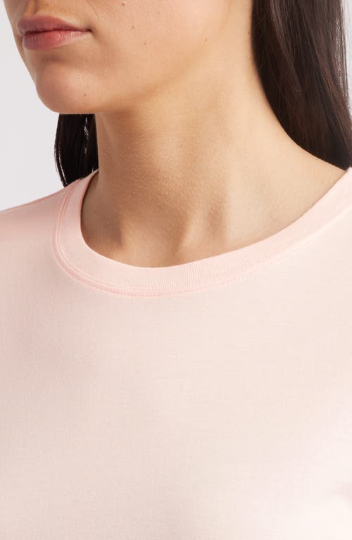 Frame Fitted Crewneck Tee In Light Pink