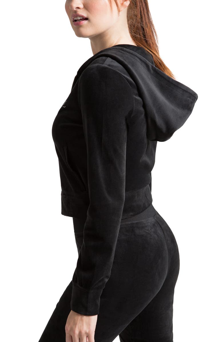 Juicy Couture Hit On Chest Velour Hoodie, Alternate, color,