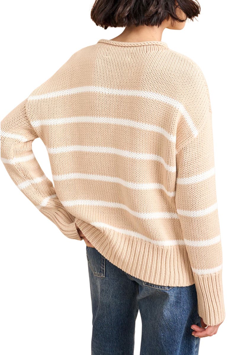 La Ligne Marina Sweater, Alternate, color, Camel/Cream