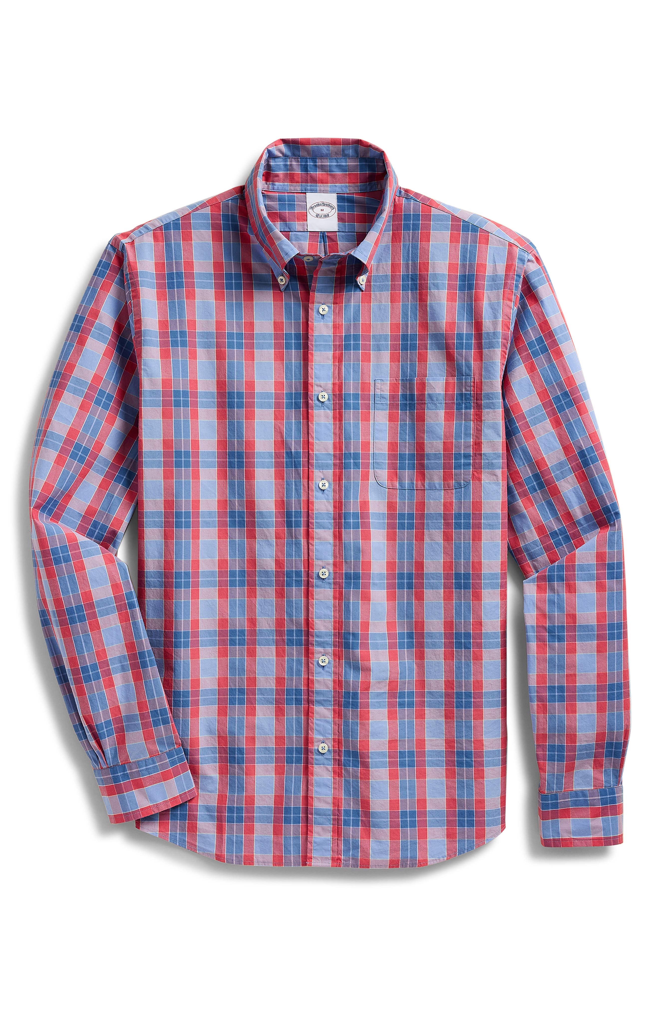 Friday Regular Fit Plaid Cotton Poplin Button-Down Shirt