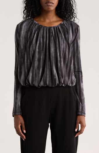 PATRIZIA LUCA Print Ruched Top