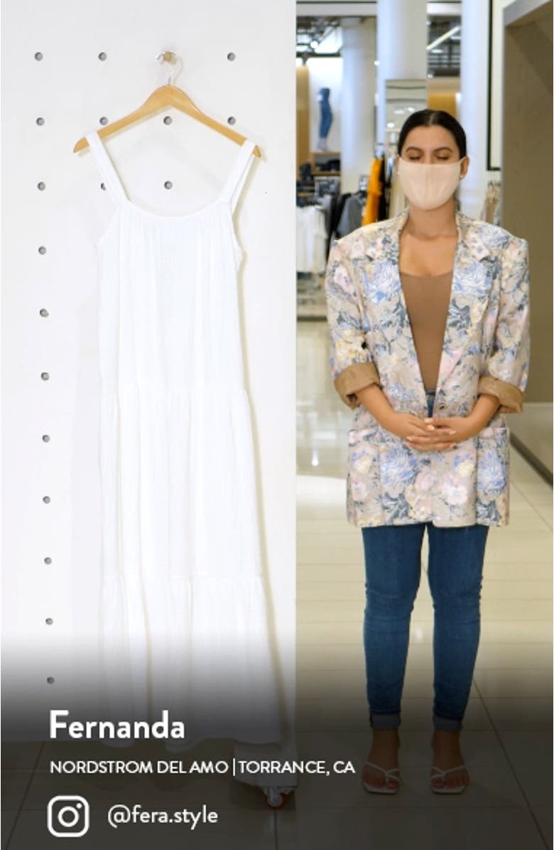 Arianna Sleeveless Tiered Cotton Maxi Dress, sales video thumbnail