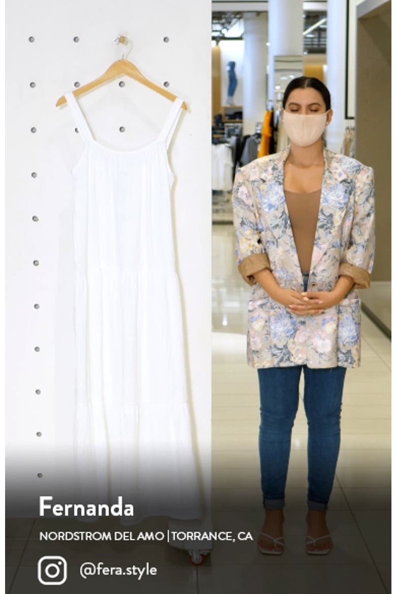 Arianna Sleeveless Tiered Cotton Maxi Dress video