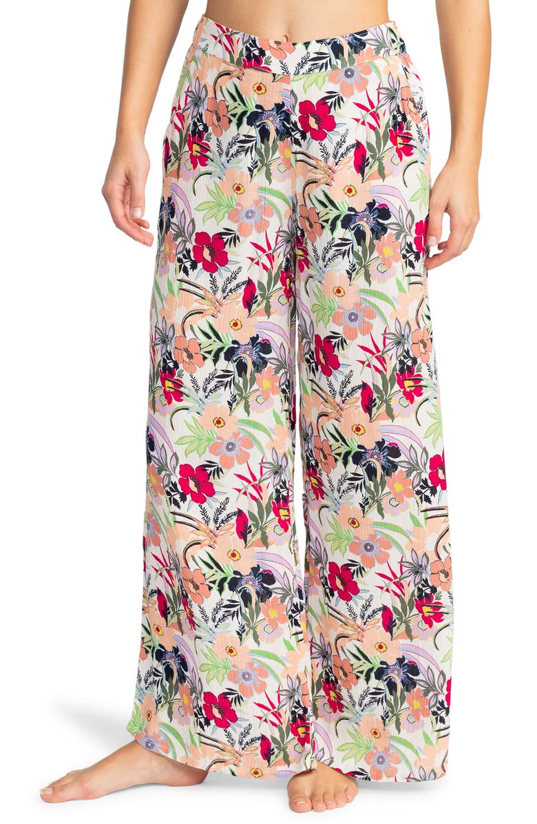 Roxy Midnight New Avenue Print Wide Leg Pants, Main, color,