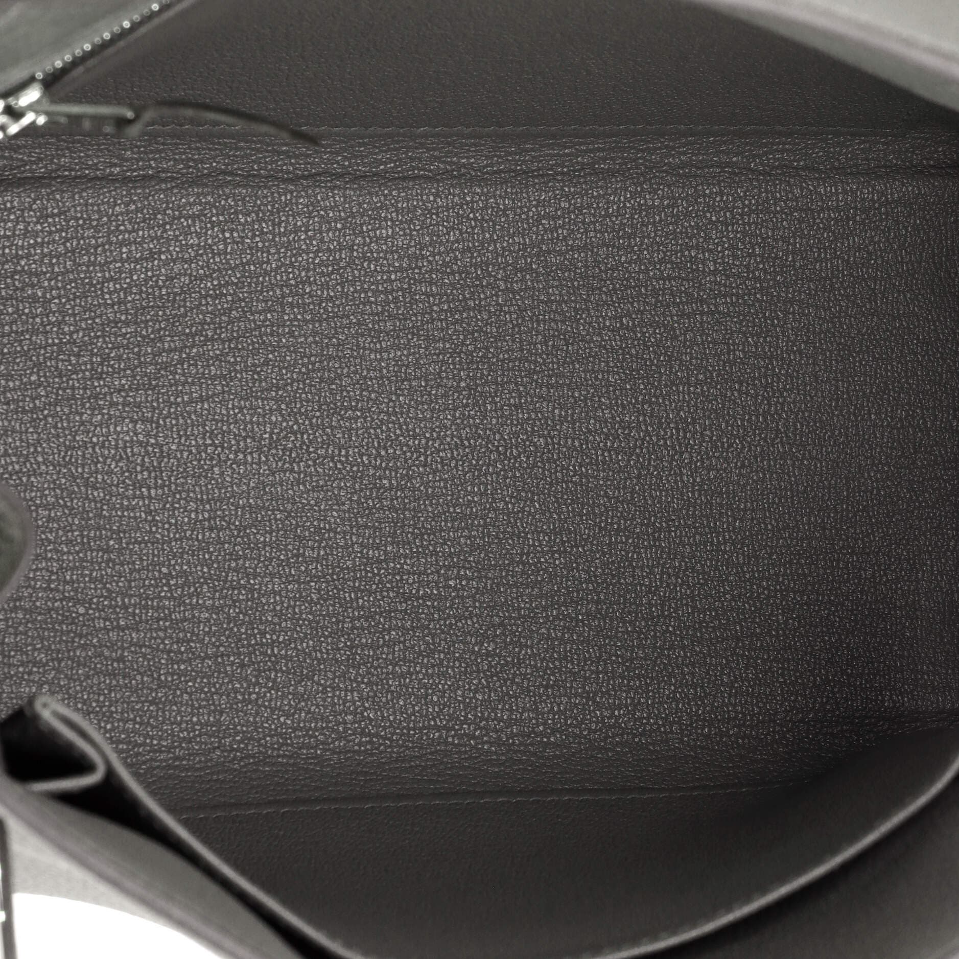 Pre-Owned Hermes Kelly Handbag Grey Togo with Palladium Hardware 25, Alternate, color, 