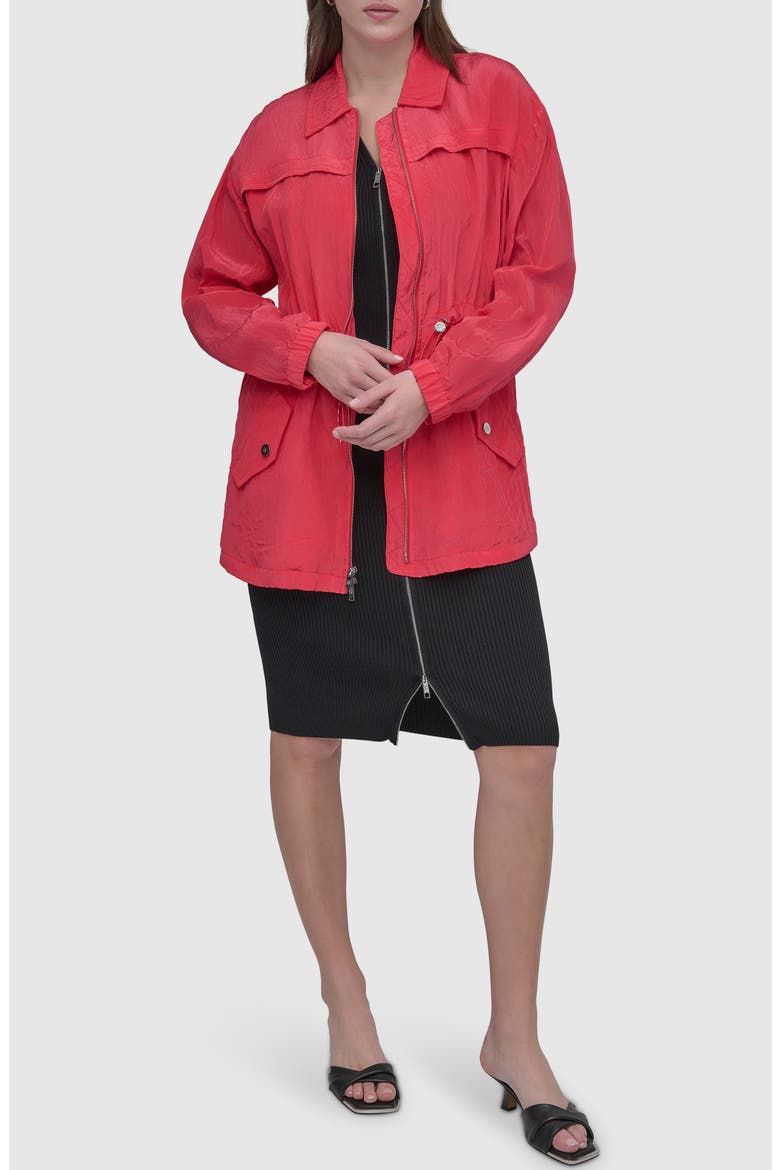 Textured Anorak Jacket, Alternate, color, WATERMELON SUGAR