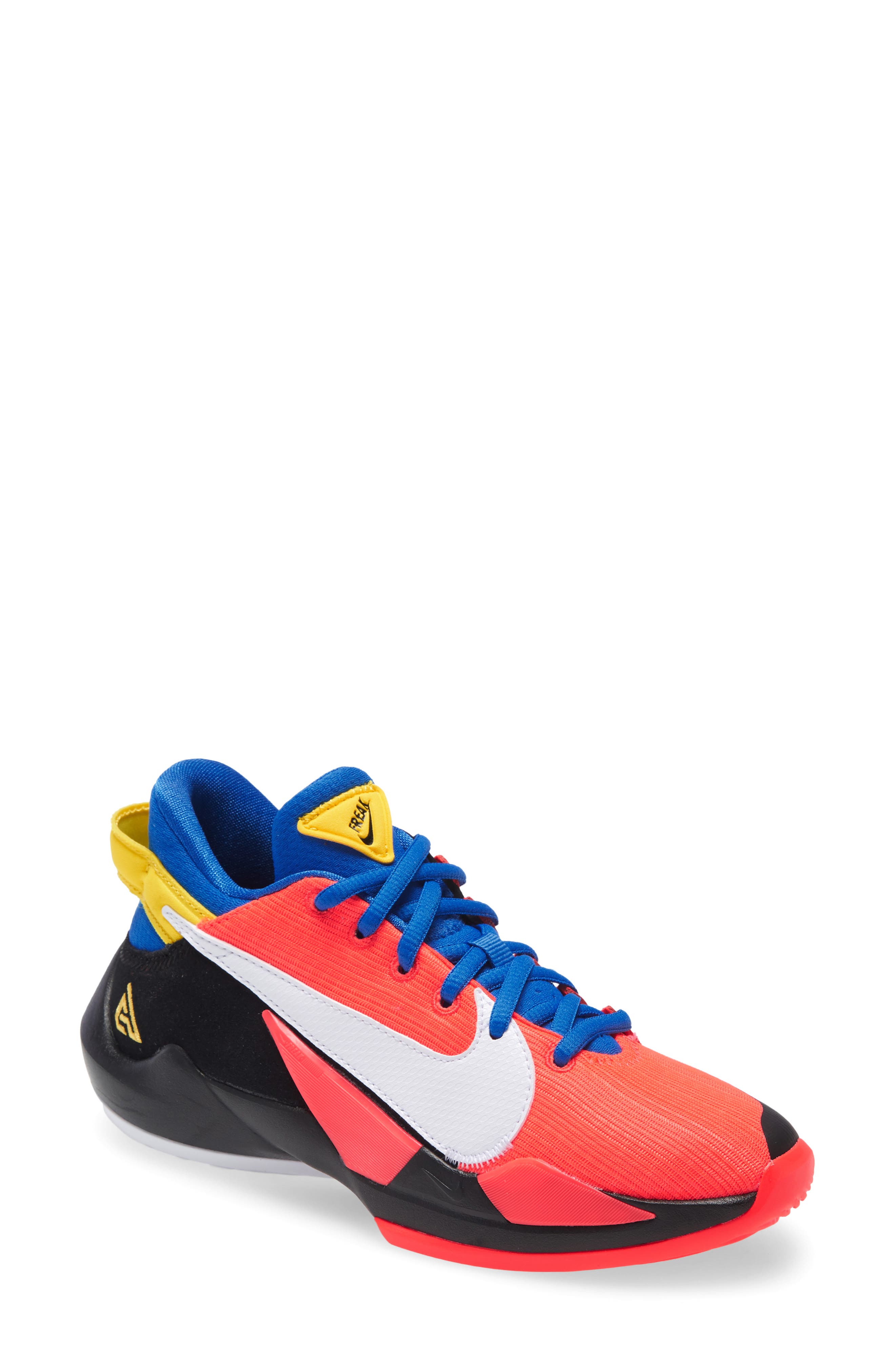 Freak 2 GS Basketball Sneaker, Main, color, CRIMSON/ WHITE/ YELLOW