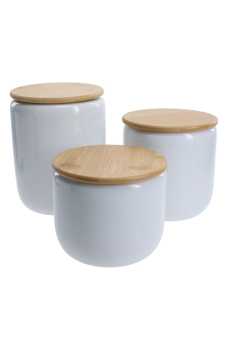 BIA Cordon Bleu 3-Piece Assorted Impulse Canister Set with Lids, Main, color, White