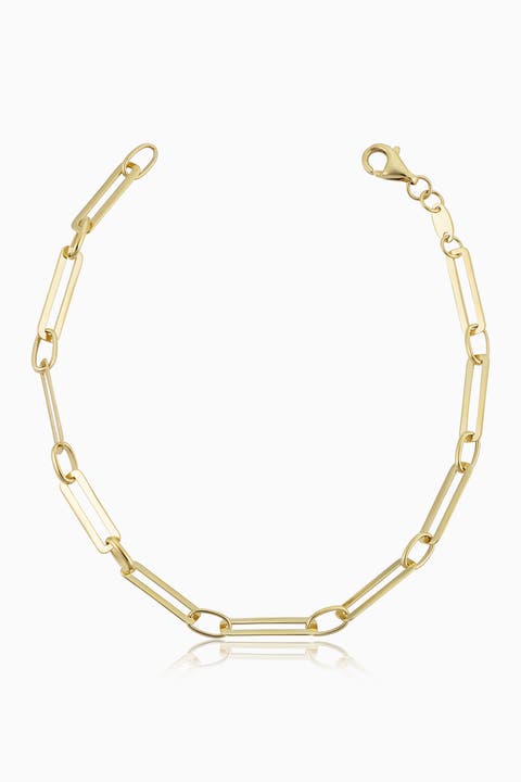 14K Yellow Gold Venice Alternating Link Bracelet