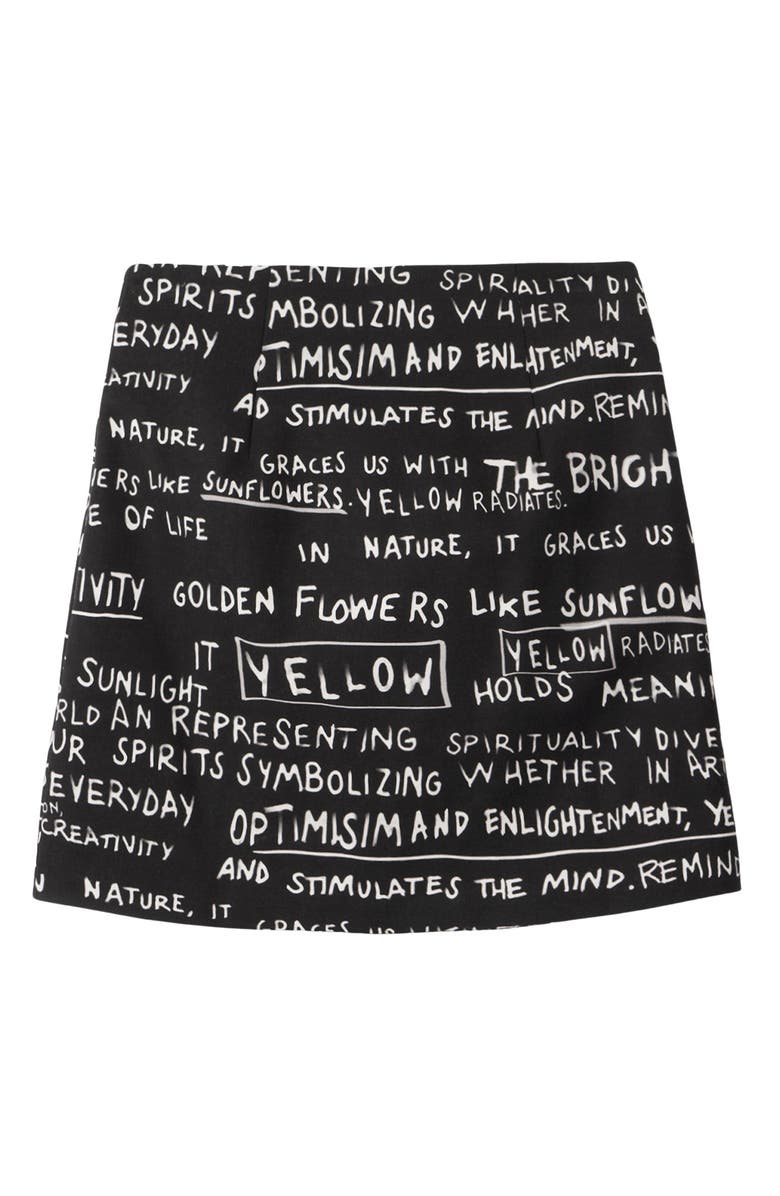 Desigual Fal Letter Stretch Cotton Miniskirt, Alternate, color, 