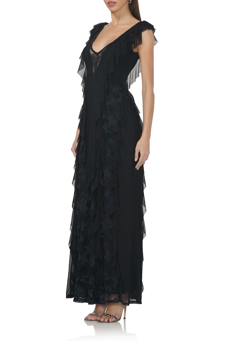 AFRM Trista Lace Inset Maxi Dress, Alternate, color, 