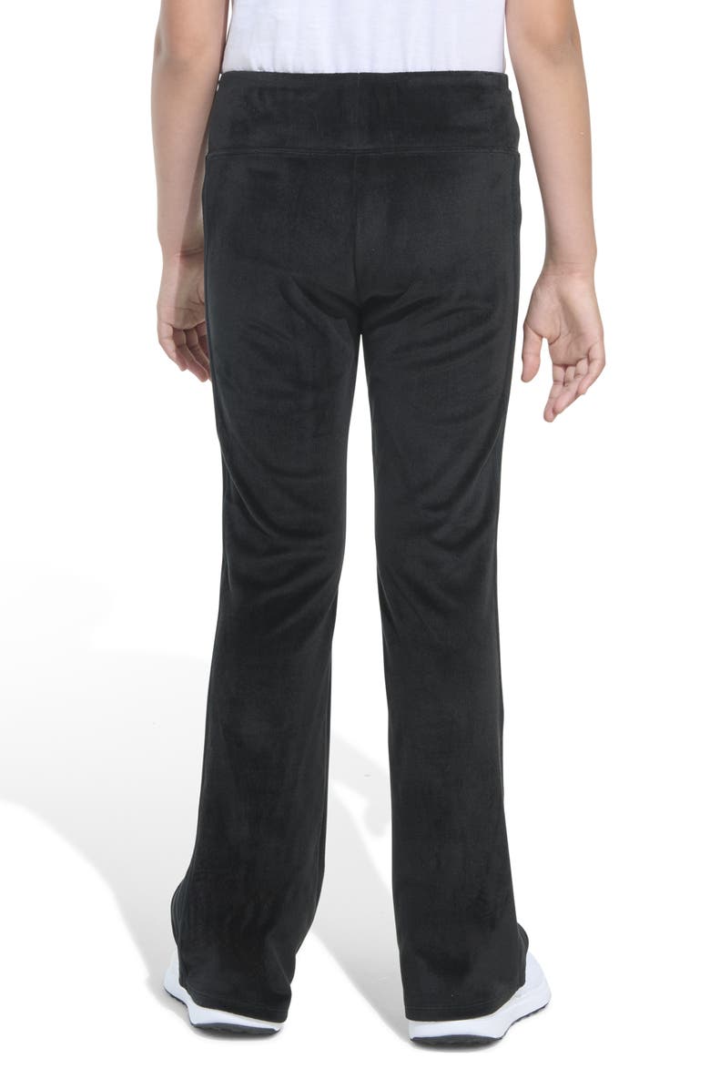 adidas Kids' Velour Rib Knit Flare Pants, Alternate, color, 