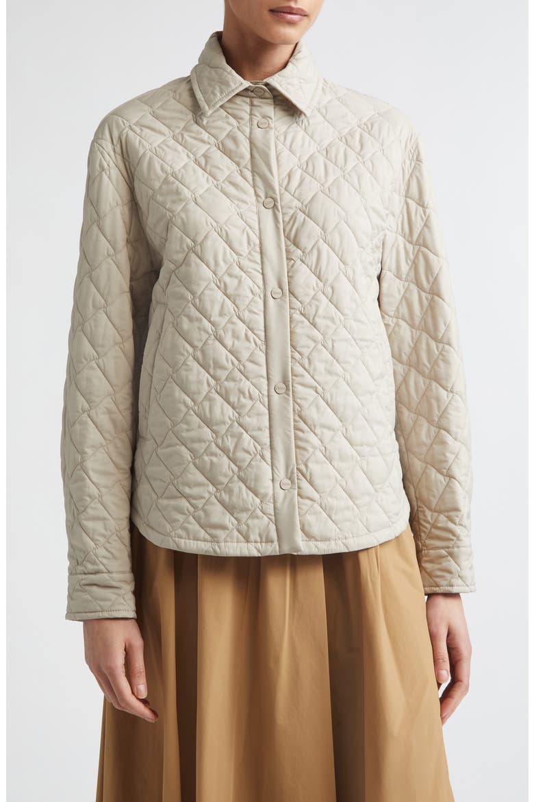 Ecoage Quilted Shirt Jacket, Main, color, 1985 CHAMPAGNE