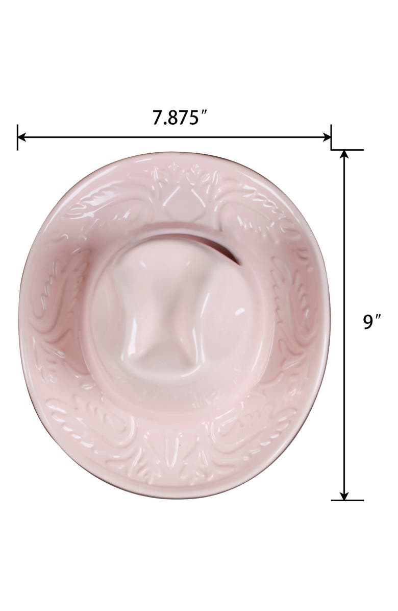 FLORA BUNDA Pink Ceramic Cowgirl Hat, Alternate, color, 