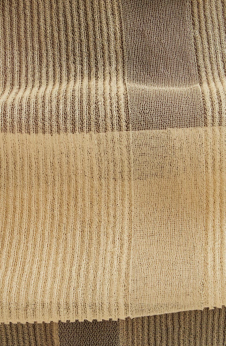 Rick Owens Transparent Ribbed Tube Top, Alternate, color, Sand