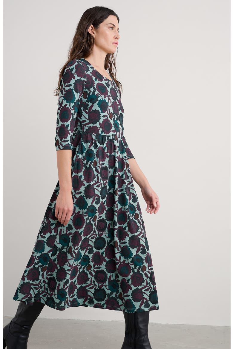 Emily Floral Print Maxi Dress, Alternate, color, FIGURATIVE FLORAL SARDINE