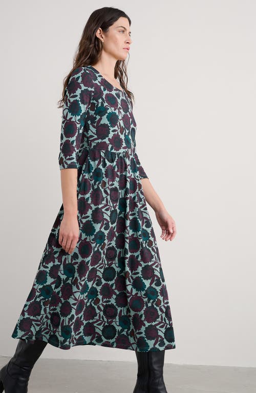 Seasalt Cornwall Emily Floral Print Maxi Dress In Green