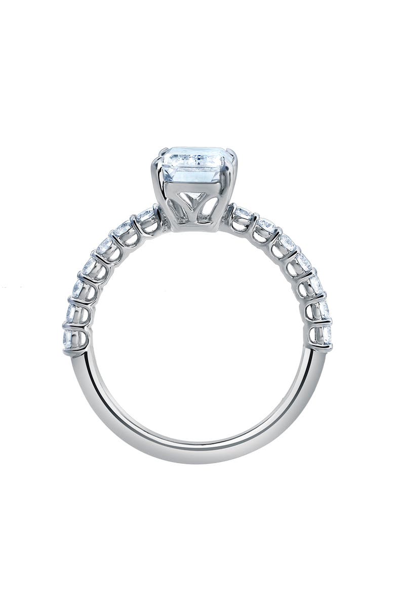 Calista 14K White Gold Emerald Cut Lab Grown Diamond Engagement Ring - 2.55 ctw, Alternate, color, 14K White Gold