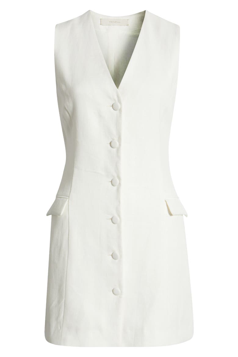 Eloise Linen Minidress, Alternate, color, WHITE