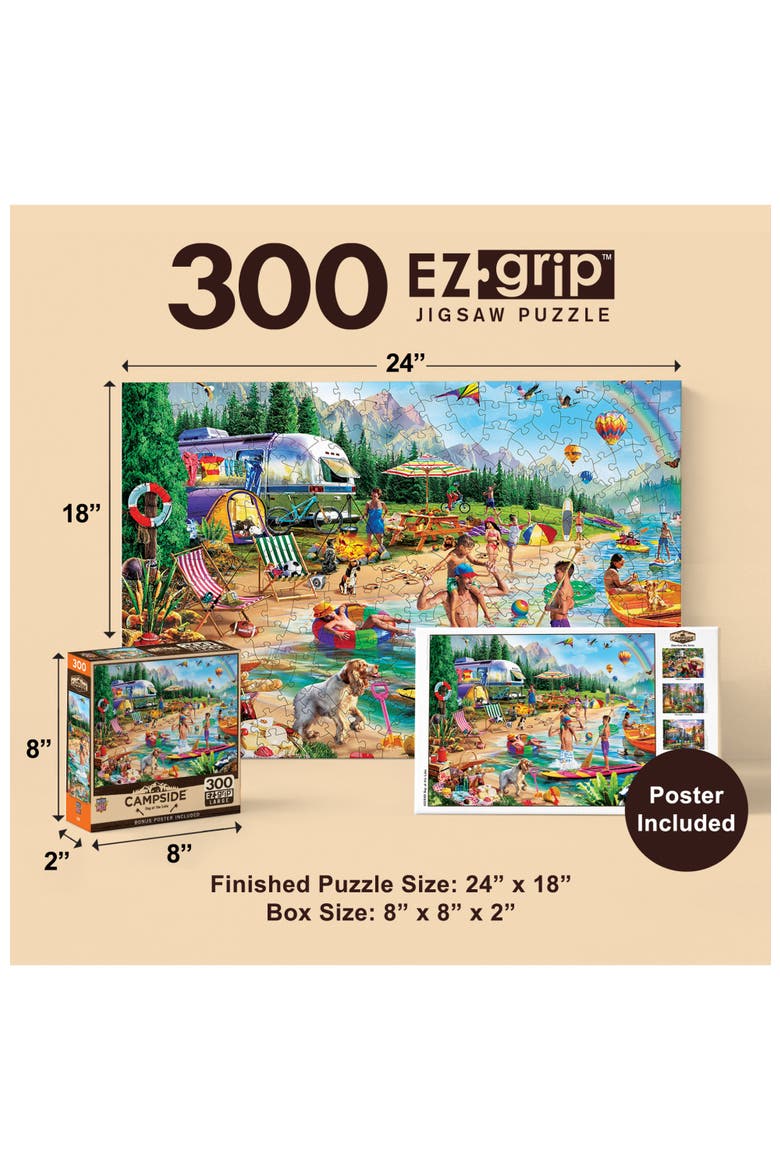 Day at the Lake 300 Piece Jigsaw Puzzle, Alternate, color, Multicolor