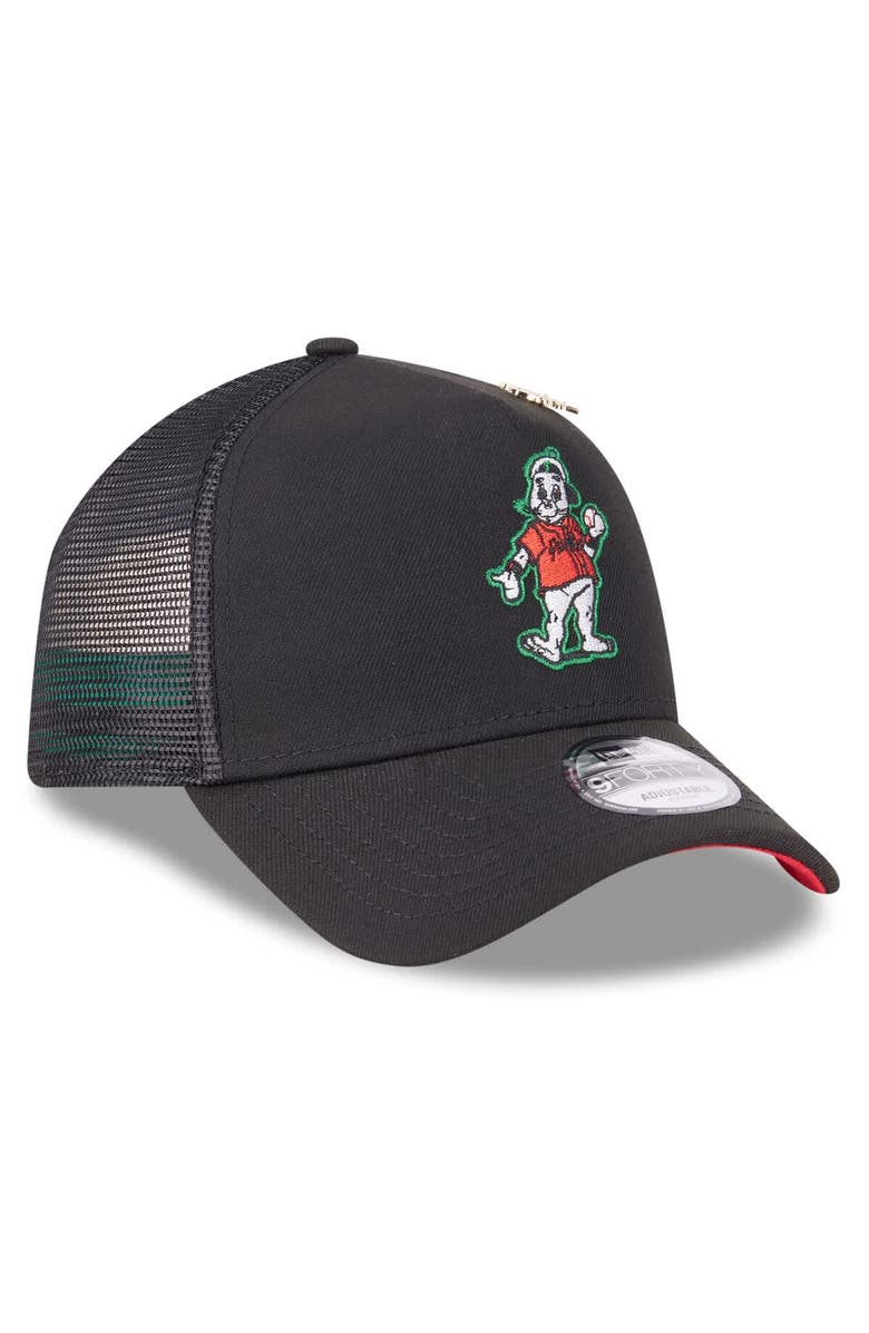 New Era Men's New Era Black San Francisco Giants 2025 Big League Chew A-Frame 9FORTY Adjustable Trucker Hat, Alternate, color, Black