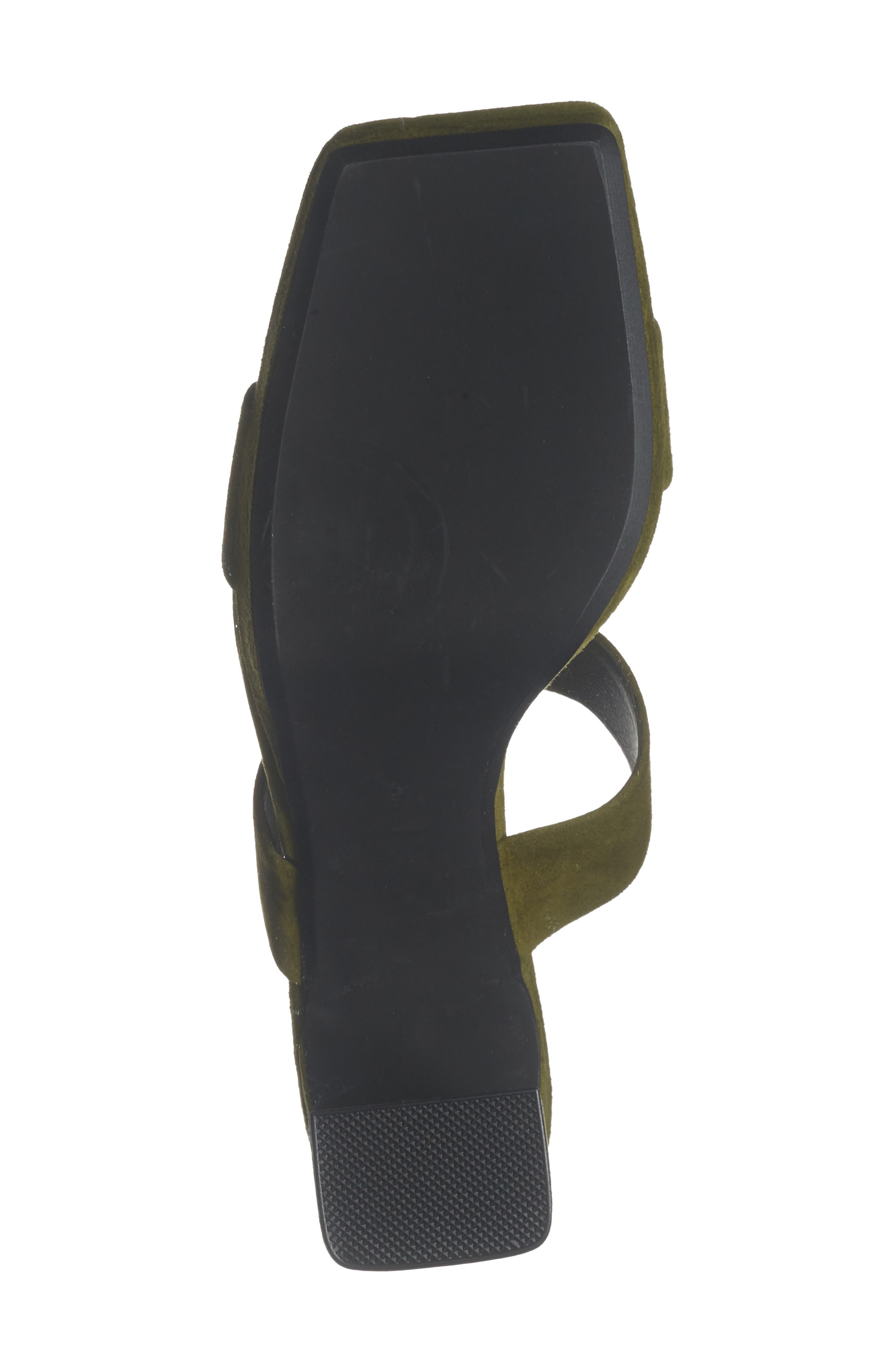 Danity Platform Slide Sandal, Alternate, color, OLIVE SUEDE