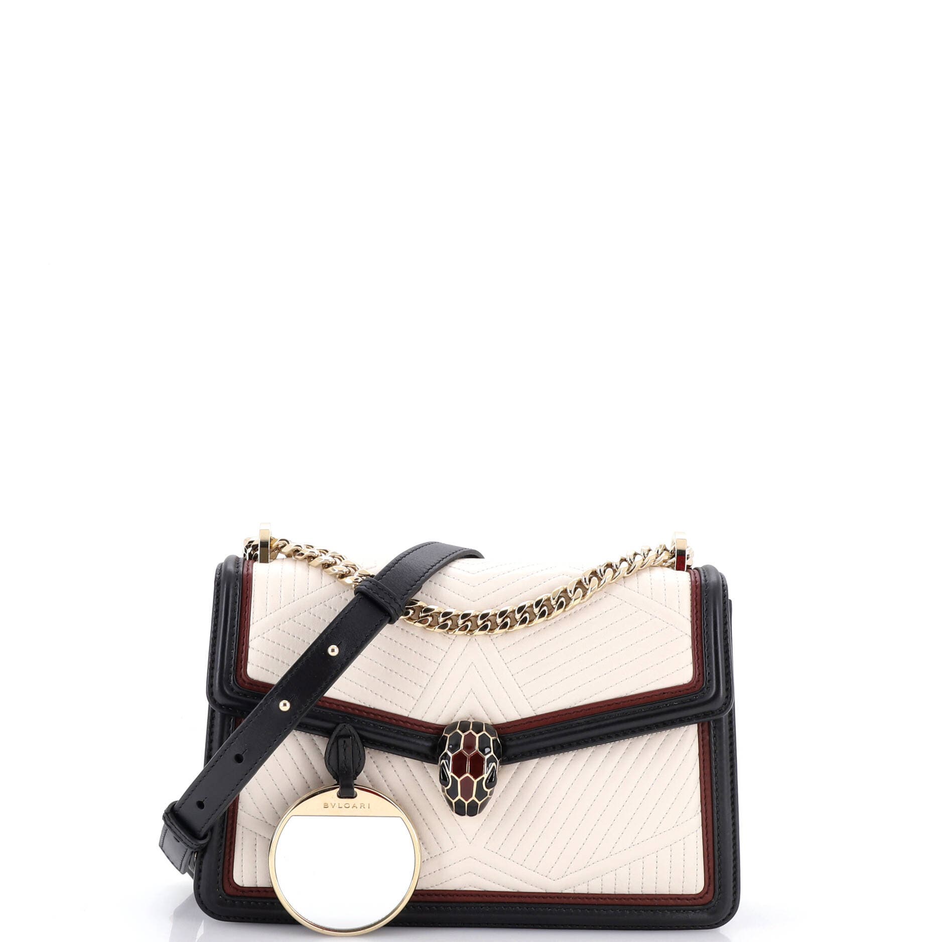 Serpenti Forever Shoulder Bag Quilted Leather Small, Main, color, None