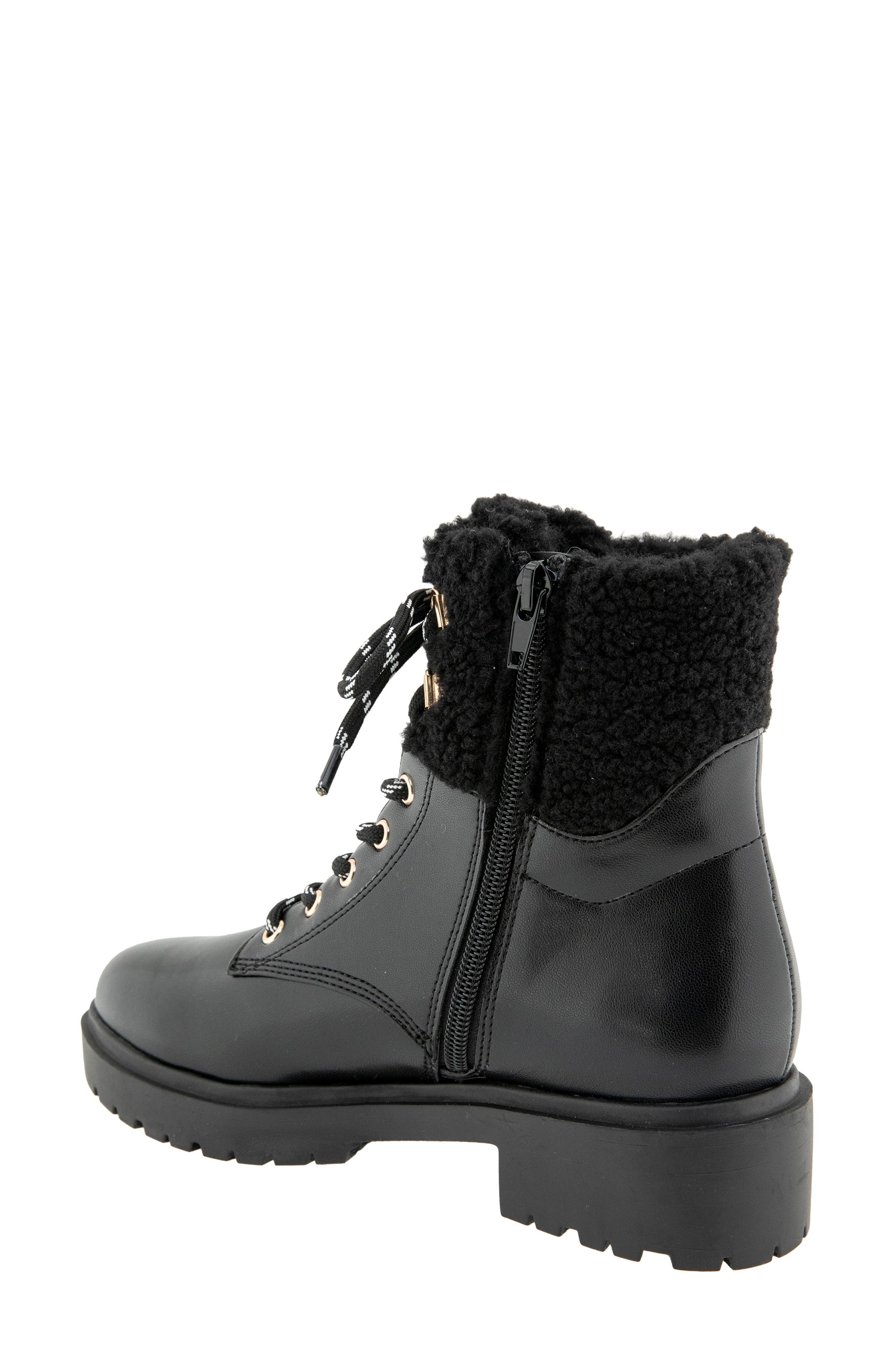 Morli Faux Shearling Boot, Alternate, color, BLACK