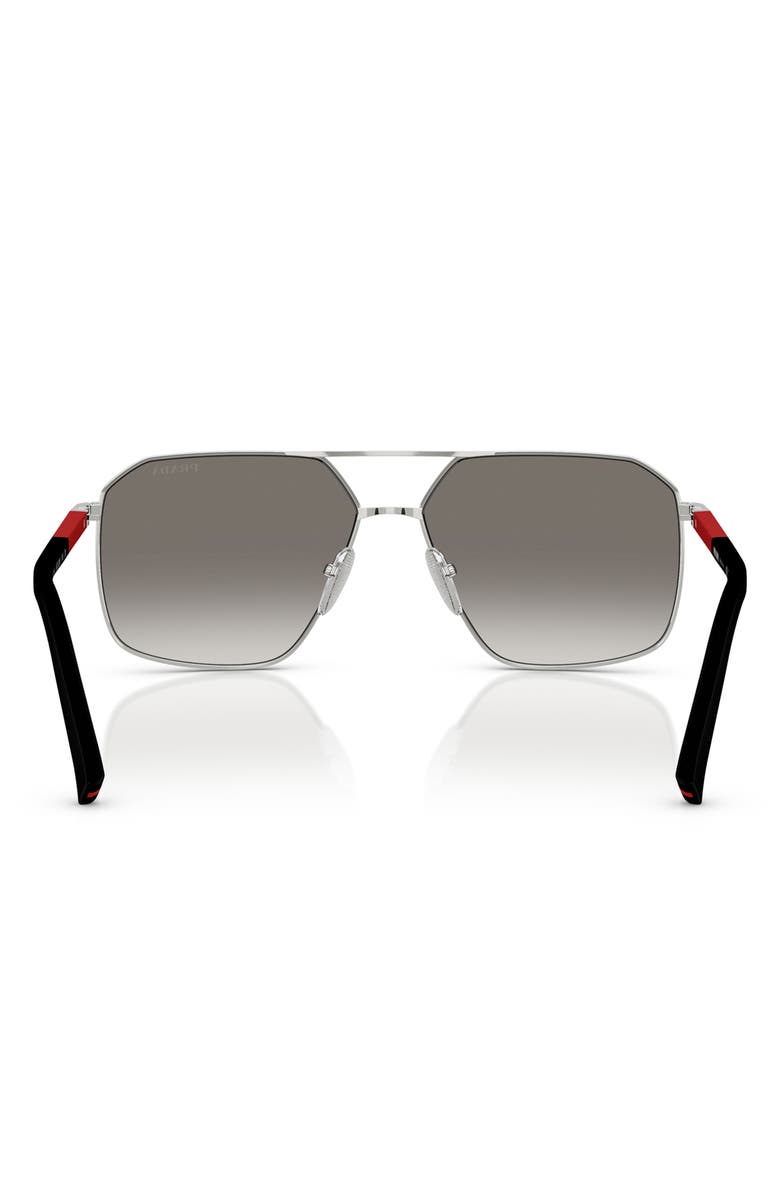 Prada 60mm Mirrored Pilot Sunglasses, Alternate, color,