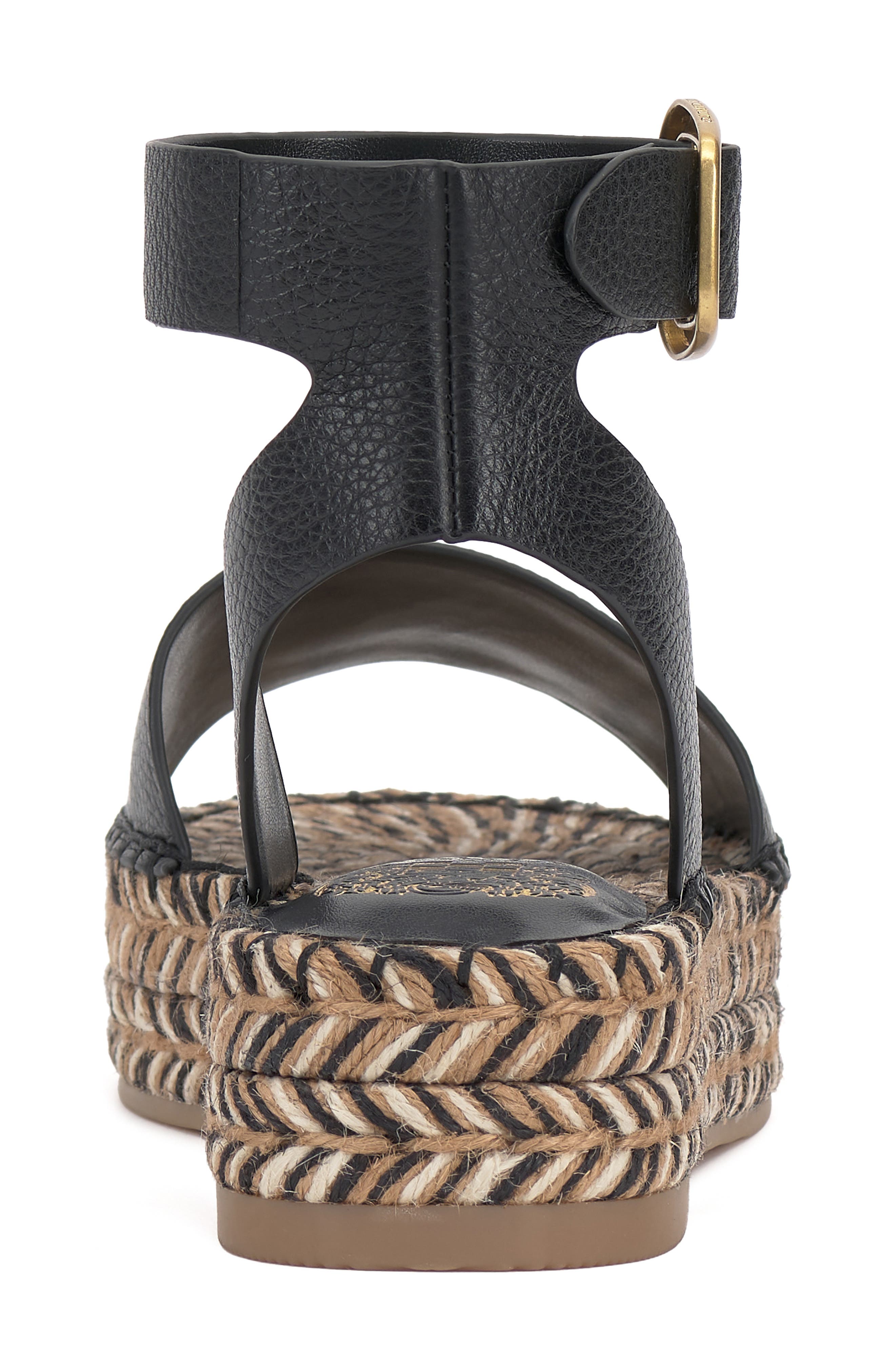 Vince Camuto Darna Ankle Strap Platform Sandal, Alternate, color, Black