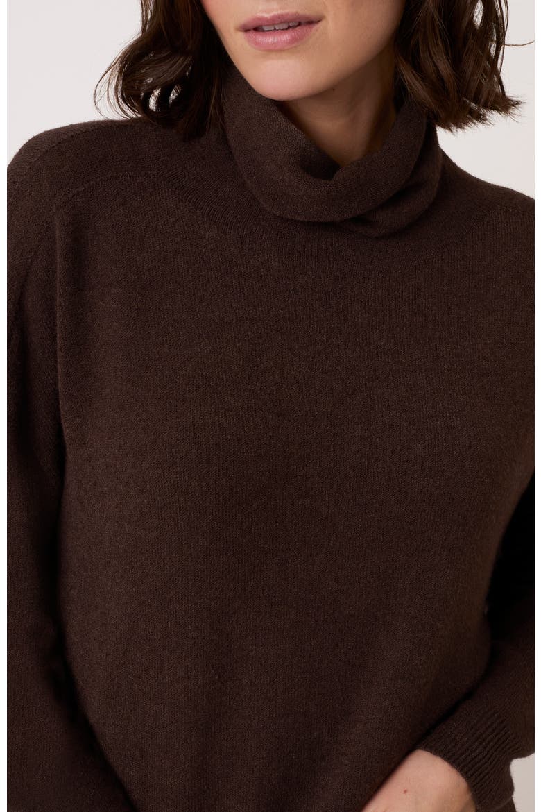 Slouchy Roll Neck Jumper, Alternate, color, Chocolate