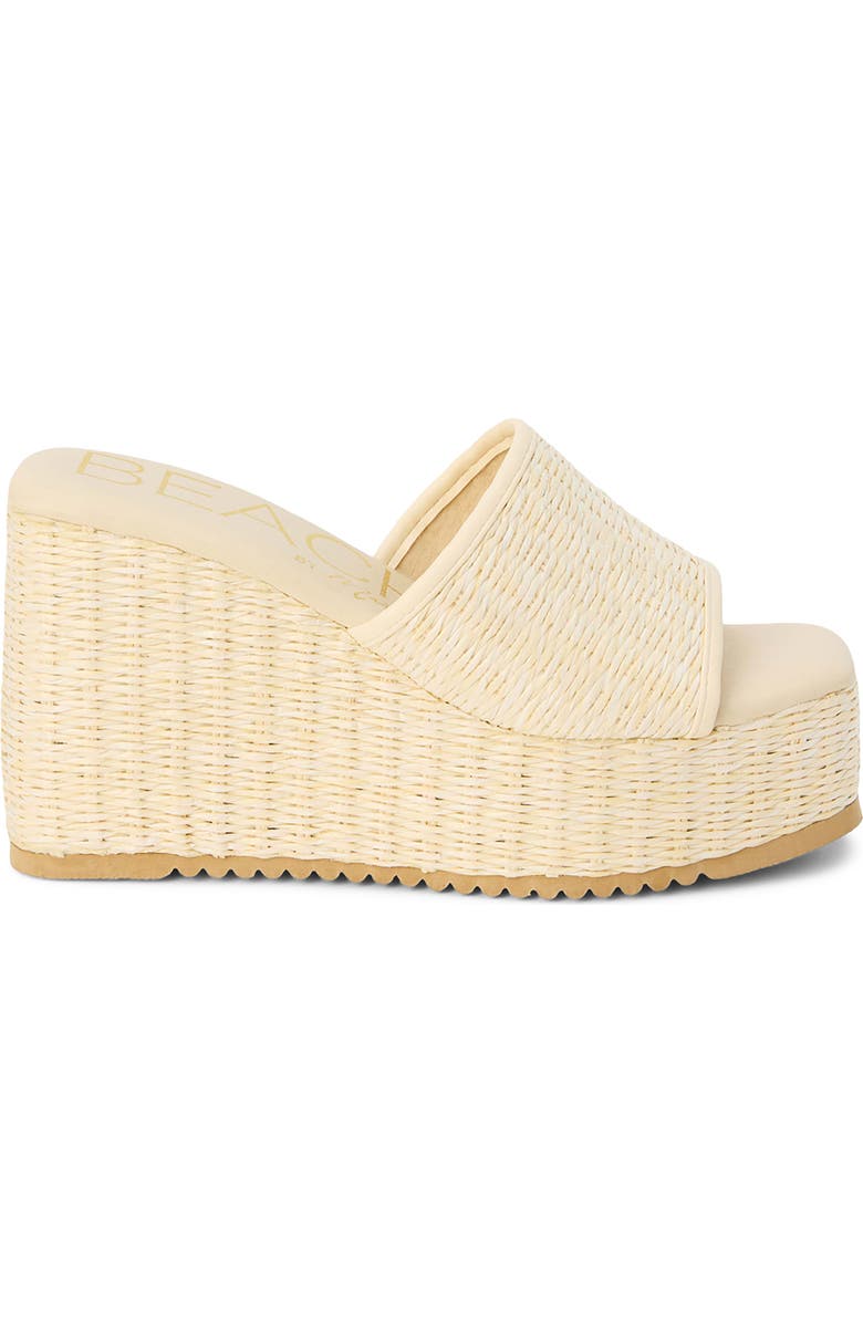 BEACH BY MATISSE Marche Platform Wedge Slide Sandal, Alternate, color, Ivory