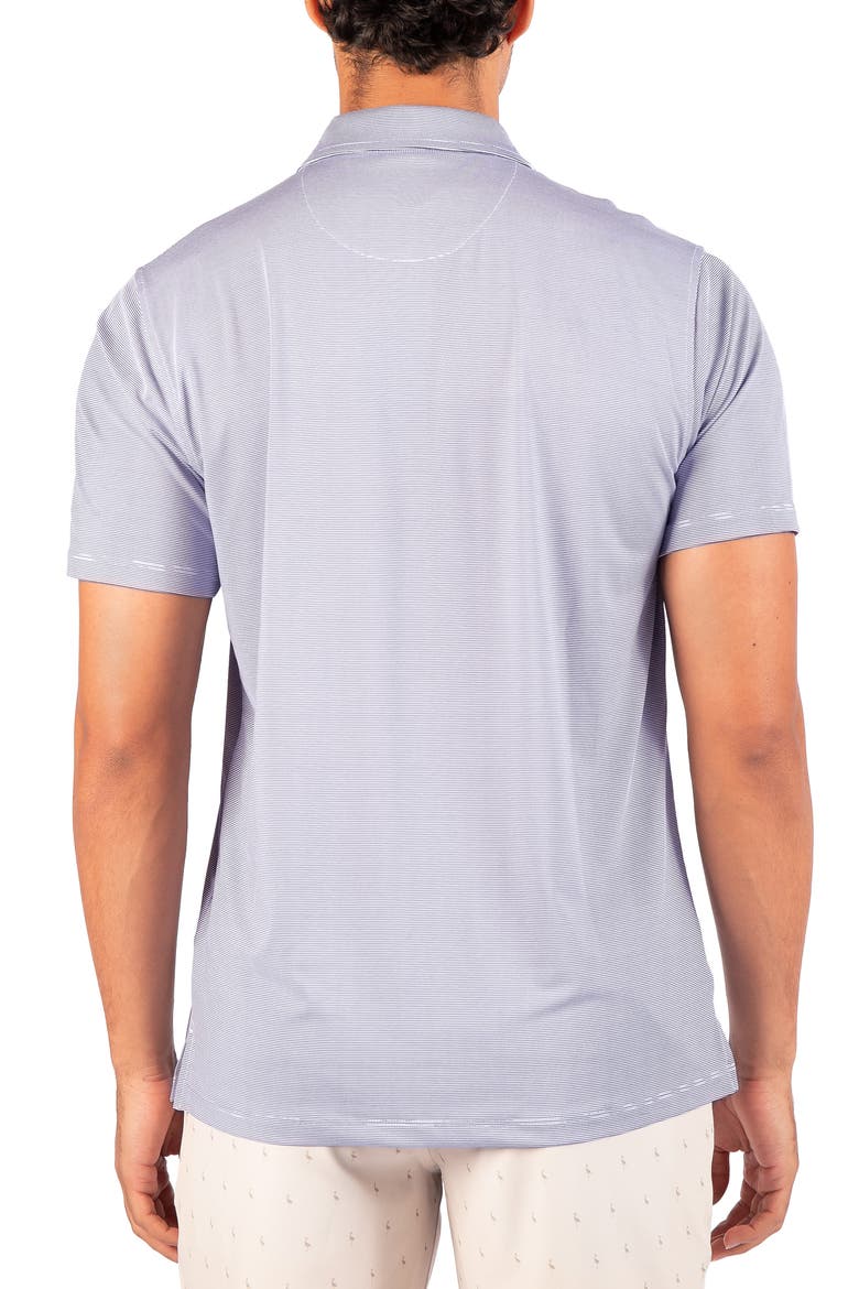 Mini Striped Performance Polo, Alternate, color, SAPPHIRE BLUE