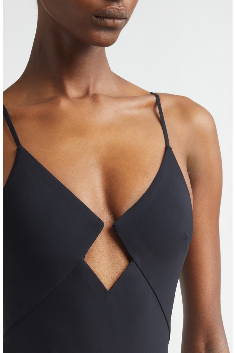 Roselight Diamond Wire One-Piece Swimsuit, Alternate, color, BLACK