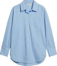 Open Edit Oversize Poplin Button-Up Shirt