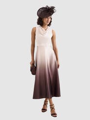 Phase Eight Ombre Cowl Neck Midi Dress