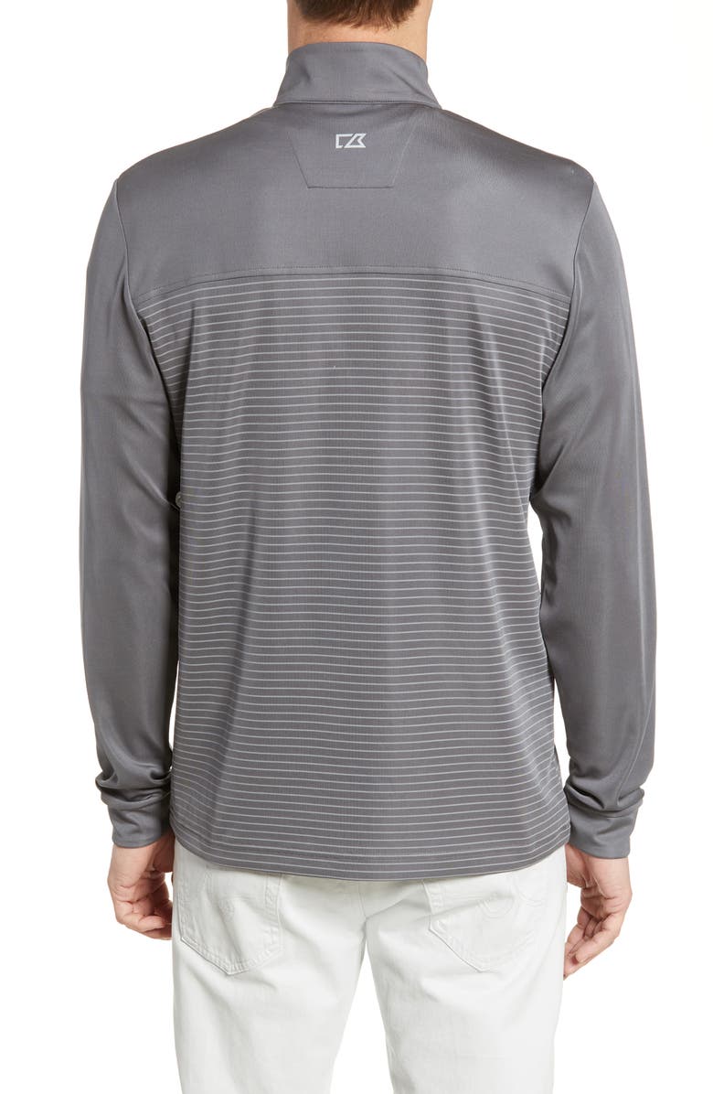 Cutter & Buck Traverse Stripe Quarter Zip Pullover, Alternate, color, Elemental Grey