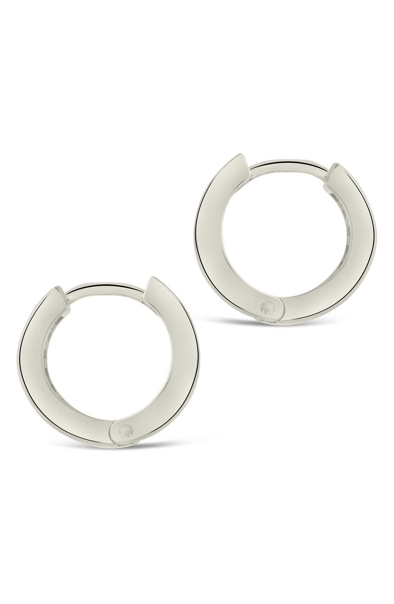 Sterling Forever Joelle Cubic Zirconia Hoop Earrings, Alternate, color,