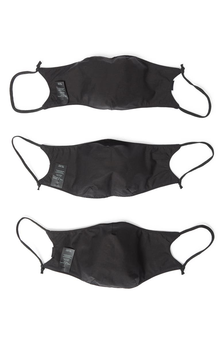 rag & bone The Stealth 3-Pack Adult Face Masks, Alternate, color, 