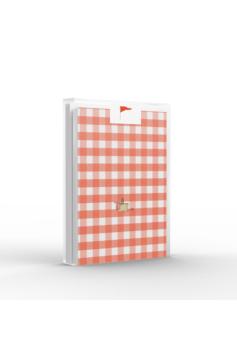 Ramus & Co Red Picnic Gingham Greeting Card Pack Set, Main, color, Multi-Pack