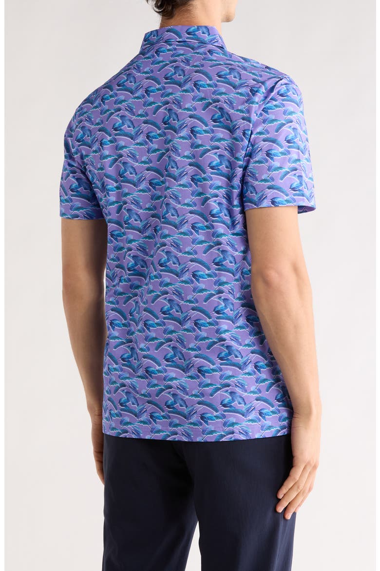 Print OoohCotton® Knit Polo, Alternate, color, ORCHID