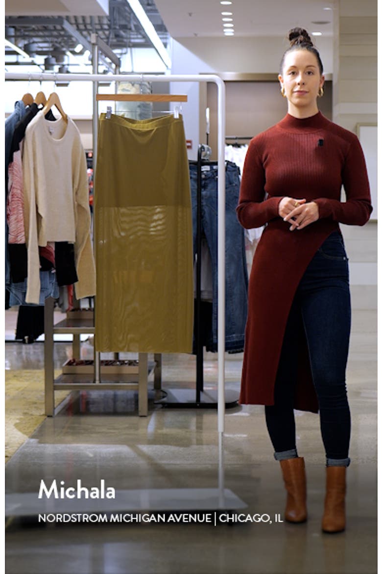 Sheer Mesh Midi Skirt video