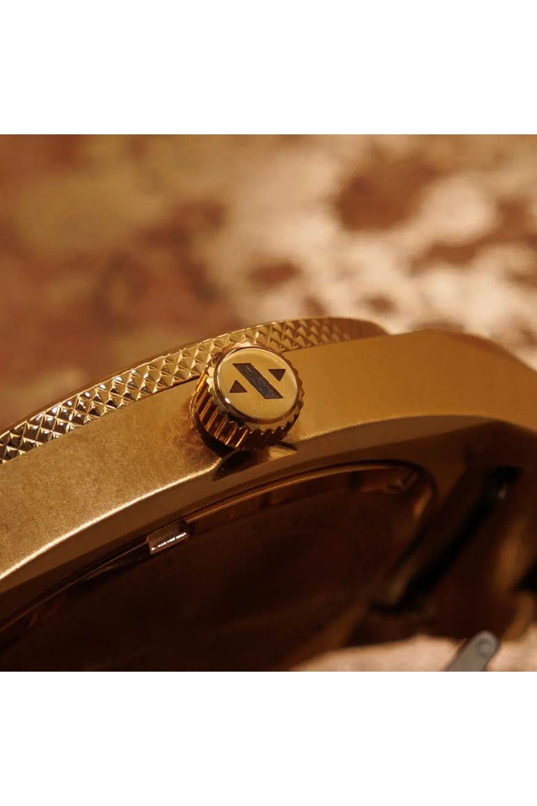 Elevate Link Peri Swiss Quartz Bracelet Link Watch, 42MM, Alternate, color, Rich Yellow Gold/ Veri Peri